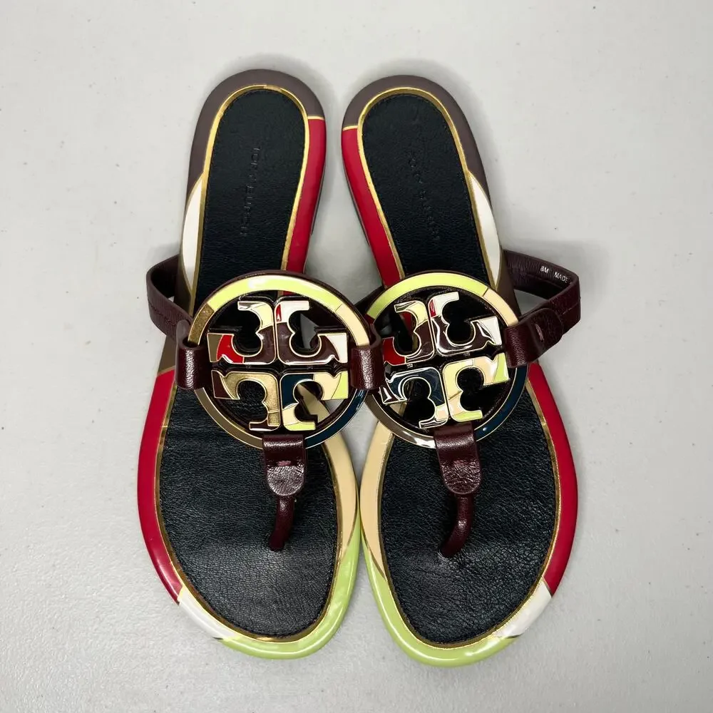 Tory Burch Enamel Miller Sandal Size 8